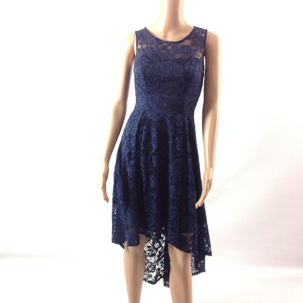 New Muadress Women Lace Dress Sleeveless Hi Low